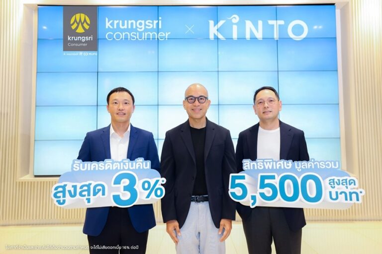KINTO (ประเทศไทย) จับมือ กรุงศรี คอนซูมเมอร์ และธนาคารกรุงศรีอยุธยา มอบสิทธิพิเศษสำหรับลูกค้าบัตรเครดิต ถึง 15 มีนาคม 2570